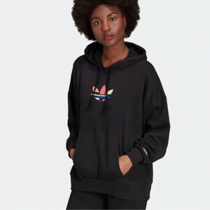 Adidas Originals Adicolor Shattered Trefoil Oversized Hooded Sweatshirt
